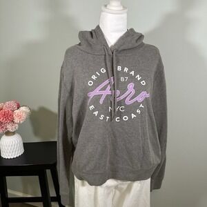 Aeropostale Women's Hoodie NYC East Coast Gray Purple‎